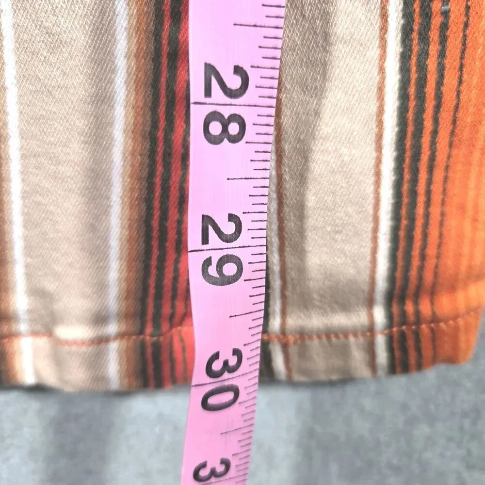 Ranch Dress'n Youth Sunset Serape Super Flare Jeans Striped Size 16 Western
